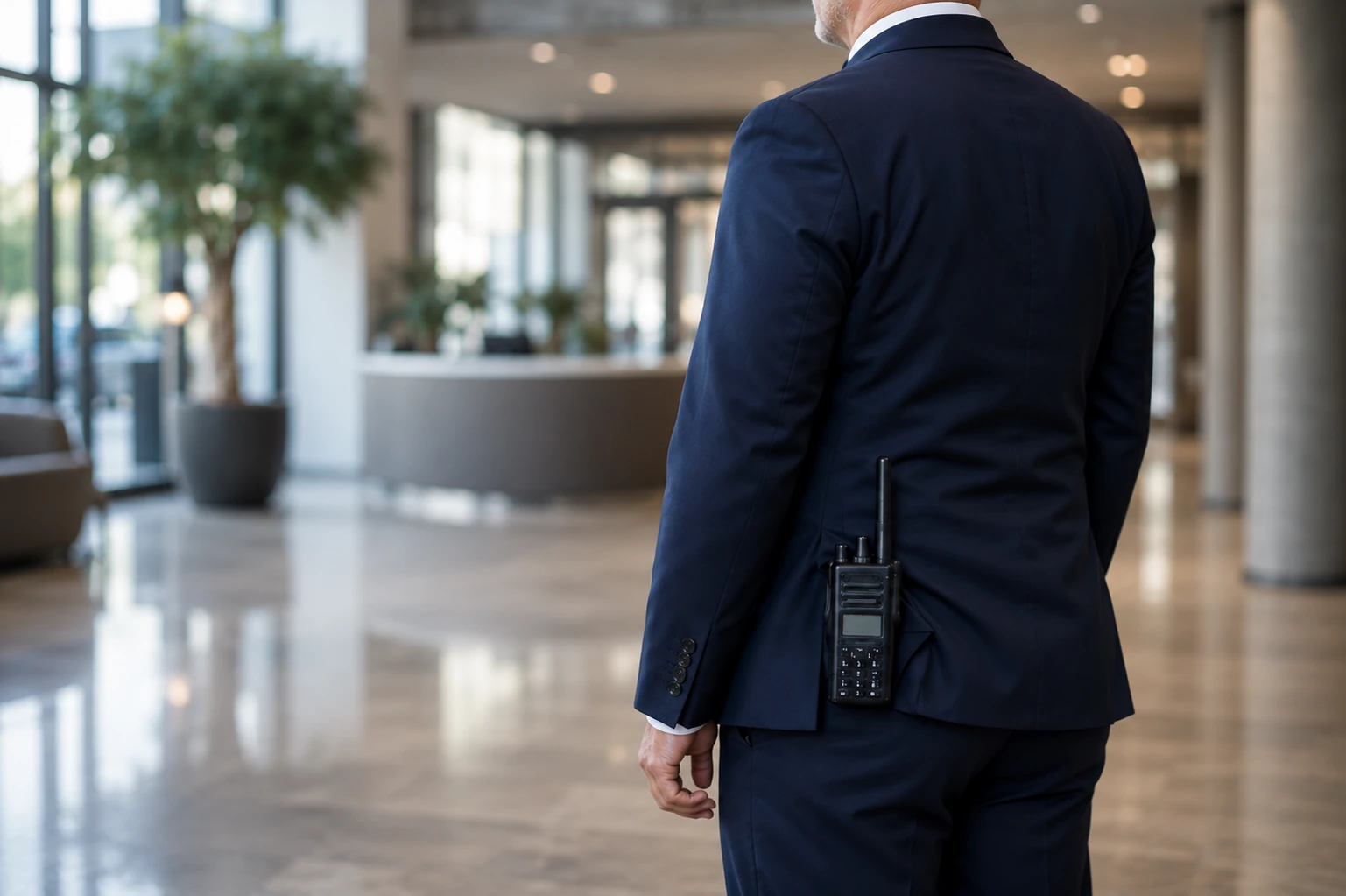 Ervaren beveiliger van Waakzaam op locatie